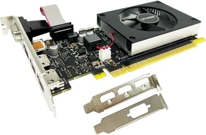 QTHREE GeForce GT 730 4GB DDR3 Low Profile Graphics Card, 2X HDMI, DP, VGA, PCI - Picture 1 of 6