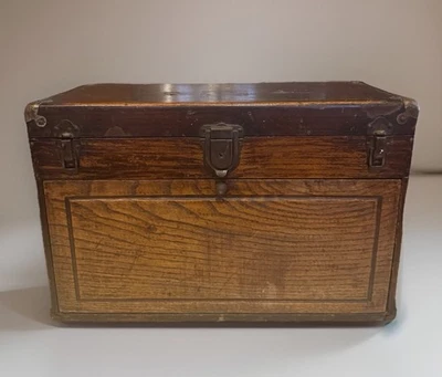 1940s Tiger Oak Machinist Tool Chest 7 Drawer Solid Collectible Brand Unknown - Image 1 of 4