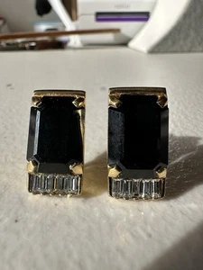 Vintage Ohrring Swarovski Ohrclips SAL Kristalle 1 Zoll - Bild 1 von 5