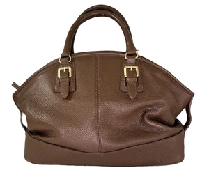 &Talbots braun genarbtes Leder Medium Tasche Handtasche erdig Indie Boho adrett - Bild 1 von 24