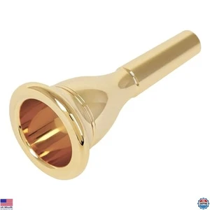 Premium Tuba Mouthpiece - CNC-Cut Brass with Silver Coating & Polish Finish - Picture 1 of 5