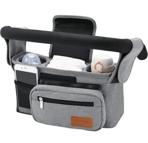 Universal Stroller Organizer with Insulated Cup Holder Detachable Phone Bag &... - Picture 1 of 6