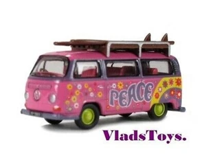 Oxford 1/76 Volkswagen T2 Bay Window Bus mit Surfbrettern "Flower Power" 76VW017 - Bild 1 von 5