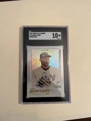 2020 Topps Allen & Ginter Chrome Refractor #13 Aaron Judge SGC 10 GM - Image 1 of 2