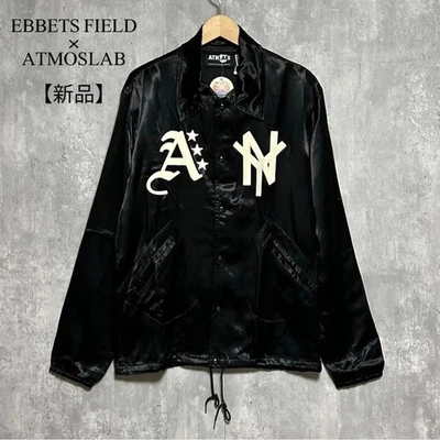 M Size Stadium Jacket Ebbets Field Atmos Lab Satin Black - Image 1 of 4