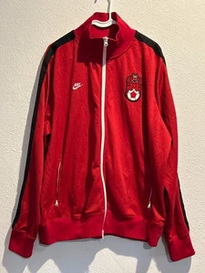 Nike (MENS XL) ENGLAND JAMES JARVIS Track Jacket Soccer Embroidered Red - Picture 1 of 7