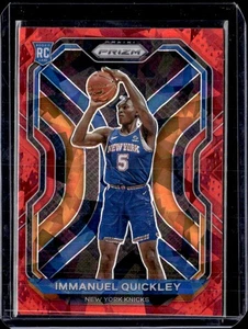 Panini Prizm #296 Immanuel Quickley Red Ice Prizms 2020-21 - Imagen 1 de 2