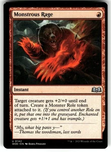 Monstrous Rage #142 MTG Wilds of Eldraine Regular - Picture 1 of 2