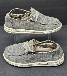 Hey Dude Wendy Damen-Slipper Leinen eisengrau Größe 9 M Halbschuhe Freizeitschuhe - Bild 1 von 7