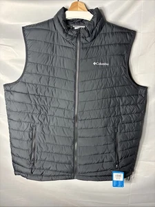 COLUMBIA Slope Edge II Vest Men XXL Black Puffer Omni-Heat Insulation(Brand New) - Picture 1 of 5