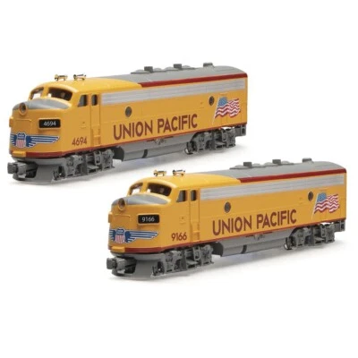 Menards O Gauge POWERED Union Pacific Diesel Locomotive & Dummy AA Set - - Image 1 of 4