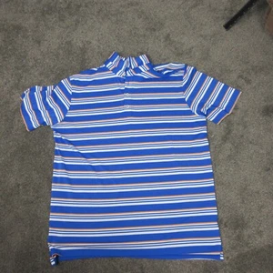 Johnnie-O Polo Shirt Mens XXL 2XL Blue Stripe Short Sleeve Preppy - Picture 1 of 9