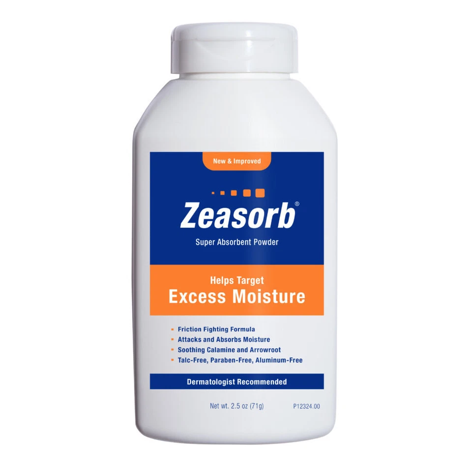 Zeasorb Prevention 超吸水粉擦痒缓解 2.5 盎司 3 包 — 第 1/3 张图片