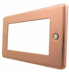 Placa estándar G&H CBC164 cobre brillante 2 velocidades 4 módulos placa euro - Imagen 1 de 1