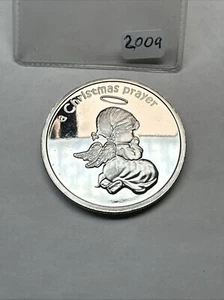 1oz .999 Feinsilber Vintage (ein Weihnachtsgebet) PP Medaille - Bild 1 von 7