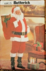 Butterick 6815 Santa Claus Jacket Pants Hat Belt Boots Sewing Pattern S-M-L-XL - Picture 1 of 2