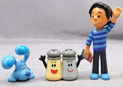 Minifigura azul juguetona de Blues Clues 2" + figura de sal y pimienta y Josh Foto 1 de 4