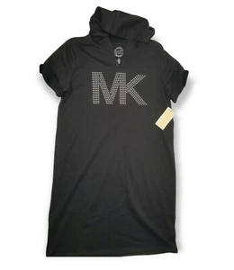 MICHAEL KORS MK LOGO T-Shirt Camiseta Bling VESTIDO CON CAPUCHA Talla S PEQUEÑO RV: $88 Nuevo - Imagen 1 de 8