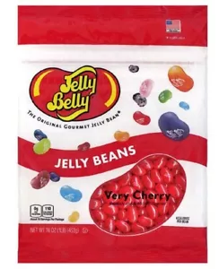 Jelly Belly Very Cherry Jelly Beans - 1 Pound (16 Ounces) Resealable Bag - Genui - Picture 1 of 5