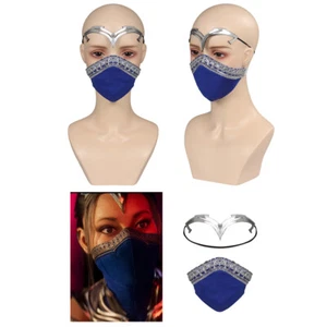 Game Mortal Kombat Kitana Cosplay Latex Masks Halloween Party Costume Props Mask - Picture 1 of 10