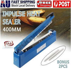 400mm Electric Heat Sealer Sealing Machine Impulse Plastic Poly Bag SSA AU PLUG