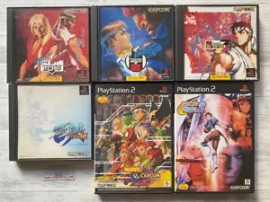 SONY PS 1 & 2 Street Fighter ZERO 1 2 3 & EX plus α & Marvel VS. Capcom 2 & SNK - Picture 1 of 14
