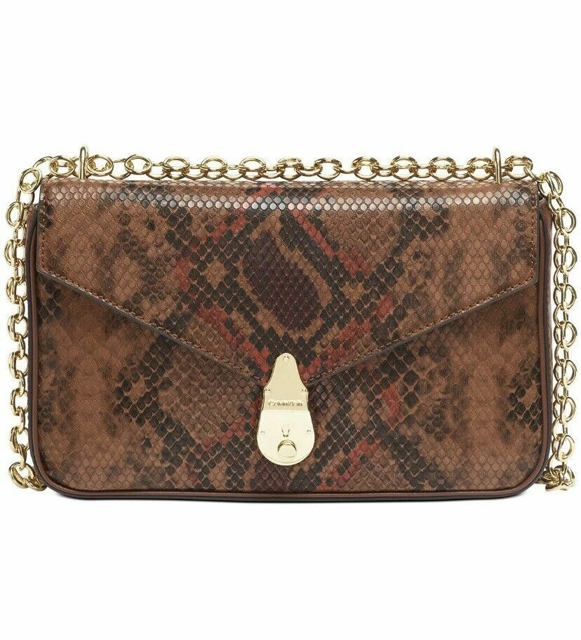 Calvin Klein Snake Lock Shoulder Bag Python-print Crossbody H9DES9ZF