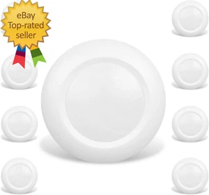 8 Pack 6 Inch LED Low Profile Recessed & Surface Mount Disk Light, Round, 15W, 9 - Picture 1 of 12