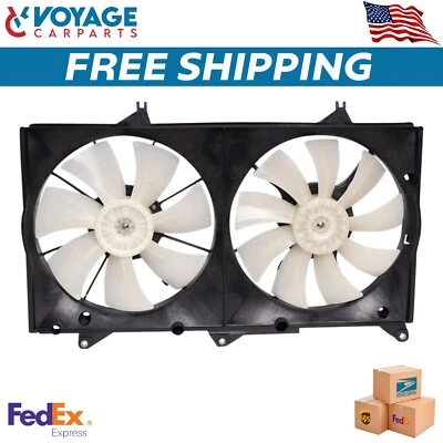 Nuevo conjunto de ventilador de refrigeración de radiador doble para 04-08 Toyota Camry Solara Lexus 3,3 L Foto 1 de 4