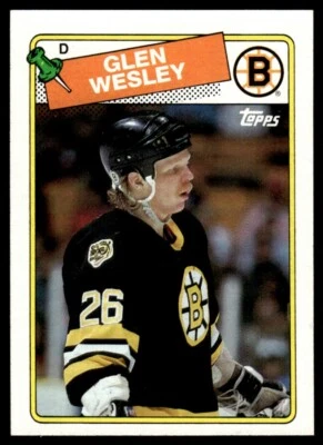 1988-89 Topps Glen Wesley Rookie - Image 1 of 2