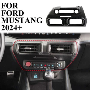 Carbon fiber style inner central control panel trim cover for Ford Mustang 2024 - Picture 1 of 6