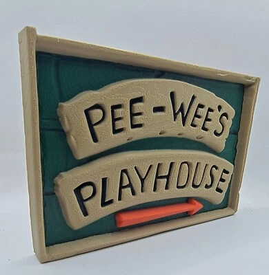 1980s TV Show Pee Wees Playhouse Sign Shelf Desk Art - Image 1 of 4