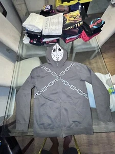Vintage Power Of Art Jason Maske Hoodie mit durchgehendem Reißverschluss Herren Medium Freitag der 13. - Bild 1 von 16