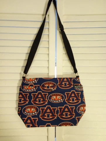 NCAA Auburn Tigers Womens Handbag Purse Blue Orange A/U Auburn University 12”x8” Cover