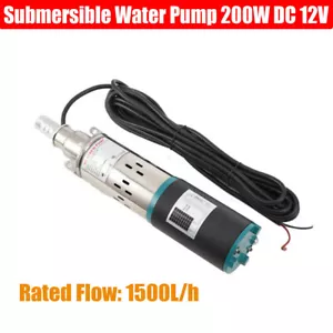 Submersible Pump Solar Powered Deep Well Water Pump Stainless Steel 1500L/h 200W - Picture 1 of 15