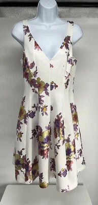 Mark & James Badgley Mischka, Women's Floral V Neck Dress, Multicolor, Size 6 - Image 1 of 4