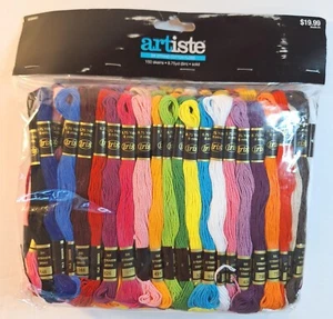 Artiste Cotton Embroidery Crewel Floss 150 Skeins Multiple Solid Colors New - Picture 1 of 2