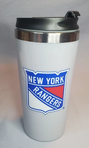 New York Rangers Dunkin Travel Tumbler Coffee Tea Insulated NHL Hockey Gray Cover