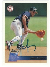 Autographed LUIS ALICEA 1996 Topps Boston Red Sox card #377 w/COA 