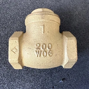 1” Inch Brass Swing IPS Check Valve NPT Threaded Plumbing Fitting 200 WOG US - Picture 1 of 8