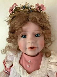CAROL ANN COLLECTIBLES "TIFFANY" PORCELAIN DOLL UNIQUE & RARE 20" #12 OF 18 - Picture 1 of 12