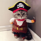 Pirate Cosplay Costume with Hat Fancy Dress Pet Party Small Medium Cats Dogsש