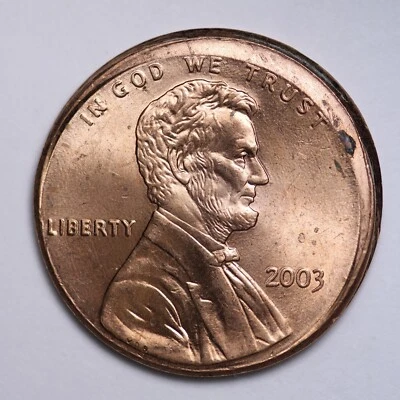 2003 Lincoln Memorial Cent Penny OFF CENTER ERROR SUPER RARE B035A - Image 1 of 2