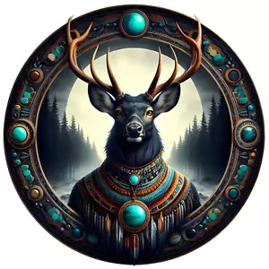 Decalcomania totem cervo - decalcomania animale spirito - decalcomania totem nativi americani - Foto 1 di 1