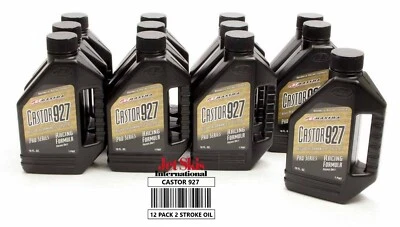 Maxima Castor 927 2-Stroke Racing Premix Oil 16oz Pint 1 Case of 12 Bottles - Image 1 of 4