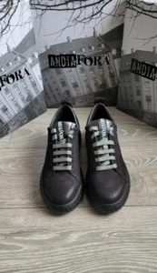 ANDÌA FORA Zoe Silk Nabuk Sneakers Trainers Black Size EU38/UK5 RRP £189 - Picture 1 of 11