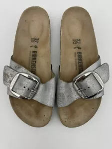 Birkenstock sandali one strap pelle argento con fibbia grande donna 37 L6 - Foto 1 di 6
