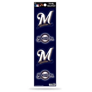 Milwaukee Brewers Decal The Quad Die-Cut 4 Piece Stickers Set - Picture 1 of 1