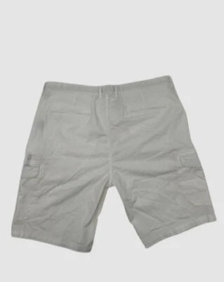 $159 Neiman Marcus Men's White Zip Fly Flat Front Cargo Casual Shorts Size 38 - Image 1 of 4