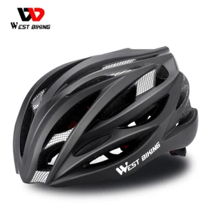 WEST BIKING Bicycle Helmet Breathable Road Bike E-bike Scooter Helmet Black - Picture 1 of 20